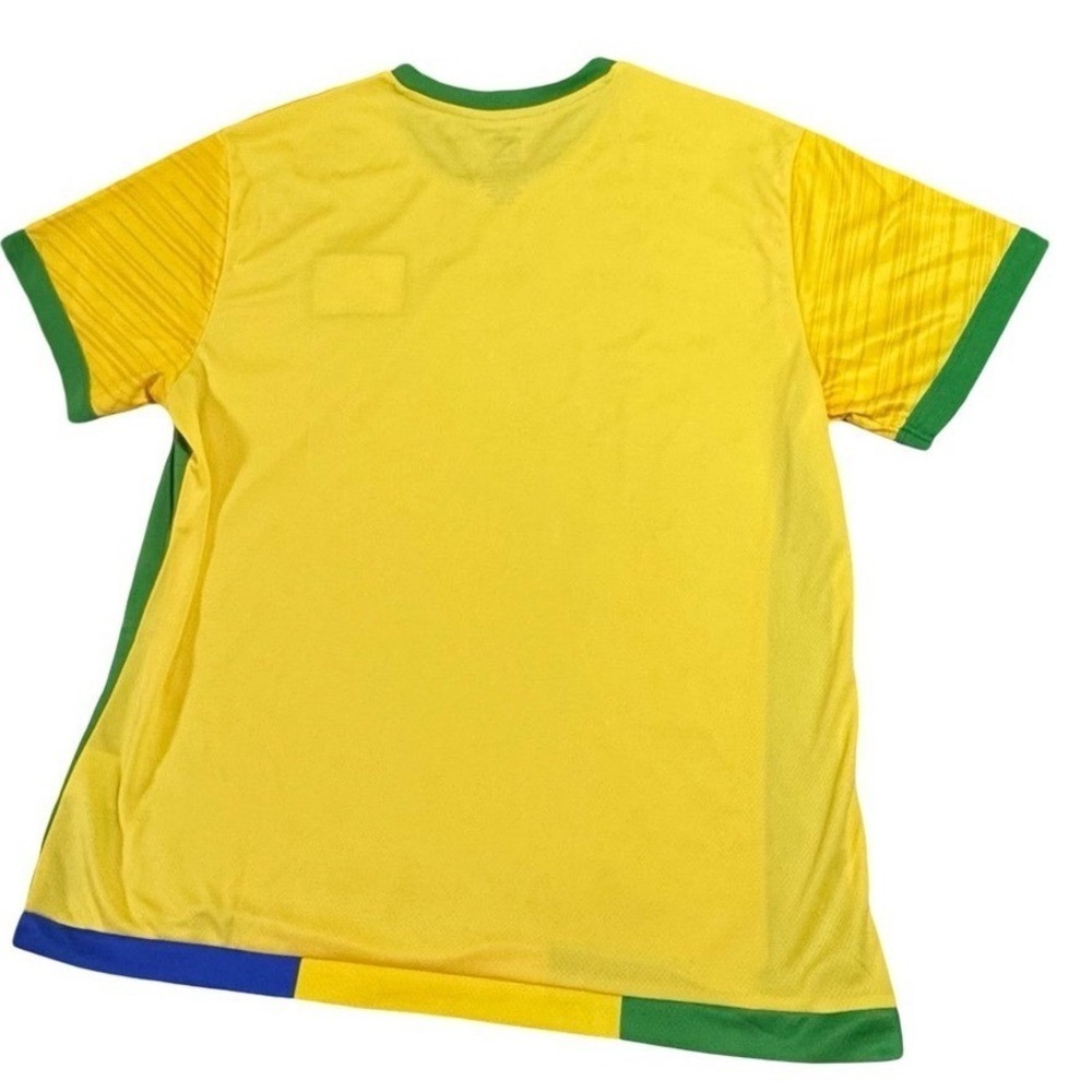 Striker Brazil Soccer Jersey Mens XL Yellow Green Blue Flag Patch New NWT - Picture 2 of 5